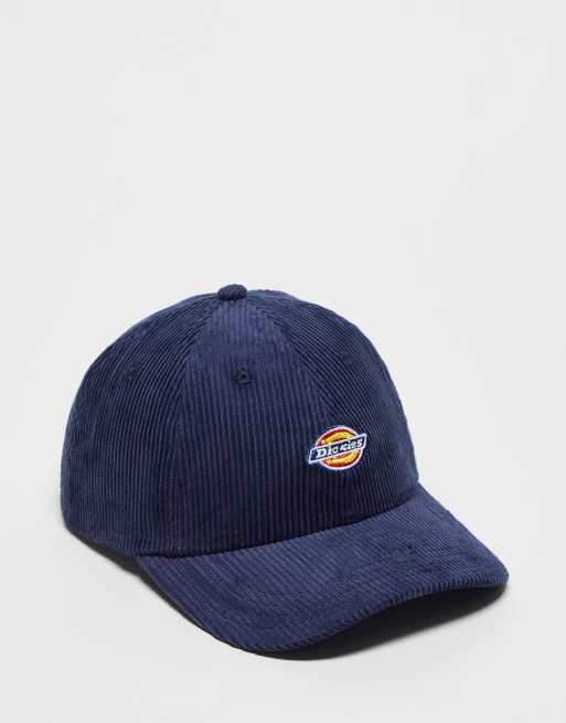 Dickies – Hardwick – Granatowa sztruksowa czapka z daszkiem