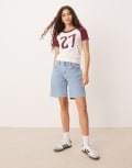 [Dickies] Dickies Herndon denim shorts in light blue W24 Vintage aged blue
