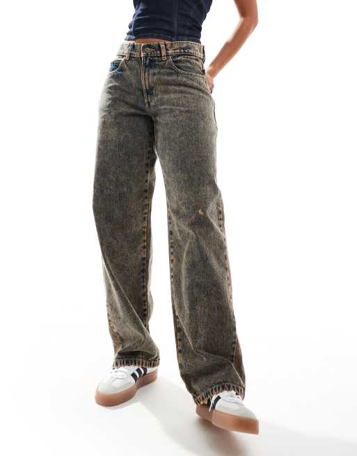 Dickies – Herndon – Locker geschnittene Denim-Jeans in überfärbtem, verwaschenem Braun