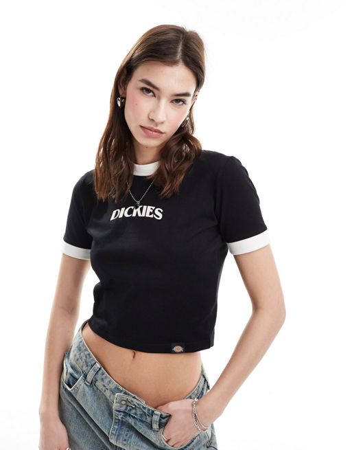 Dickies - Herndon - Sort T-shirt med korte ærmer og kantbånd
