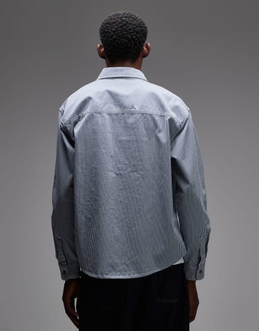 Dickies - Hickory - Chemise de travail à rayures et manches longues - Bleu, 3 de 5