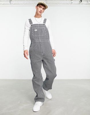 Dickies Hickory classic striped dungarees in grey - ASOS Price Checker