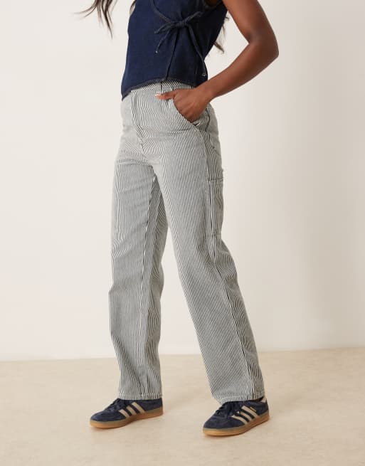 Pantaloni Da Falegname Donna Dickies Hickory Rigato, Vestibilità Dritta - 3