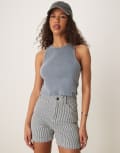 [Dickies] Dickies hickory stripe carpenter shorts in navy W24 NAVY