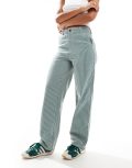 [Dickies] Dickies hickory striped pants in dark green W28 Mid Green