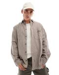[Dickies] Dickies hickory striped shirt in brown 2XL BROWN