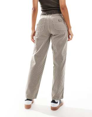 Dickies hickory striped trousers in brown ASOS
