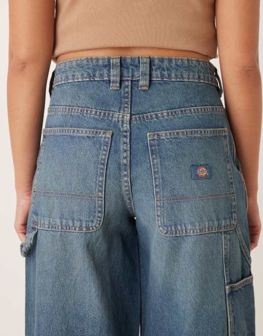 Dickies – Hilham – Blå jeans med ledig passform och kakifärgad ton, 5 av 5