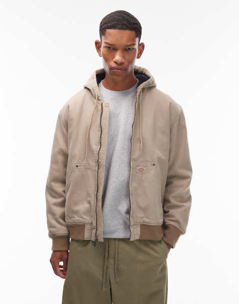 Dickies - Hilham - Jack van canvas met capuchon in lichtbruin - view 1