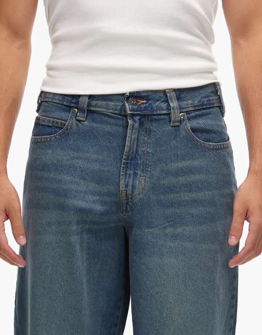 Dickies - Hilham - Jean baggy avec poche griffée - Bleu kaki teinté, 4 de 5