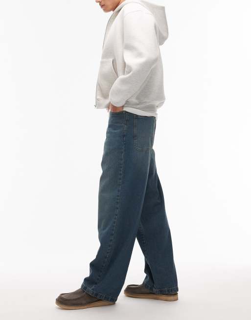 Dickies - Hilham - Jeans larghi blu con sfumatura color kaki e logo sulla tasca, 3 di 5
