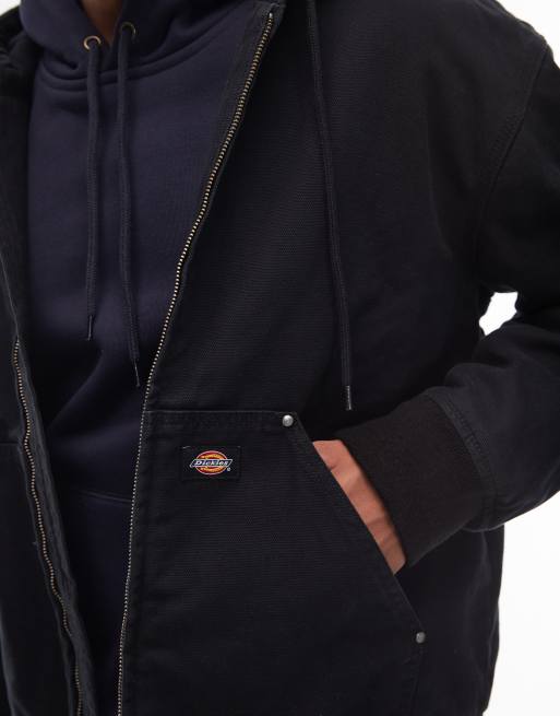 Dickies – Hilham – Svart jacka i canvas med huva, 5 av 5