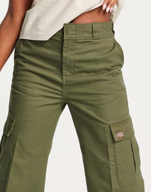 Vans drawstring cargo pants in khaki