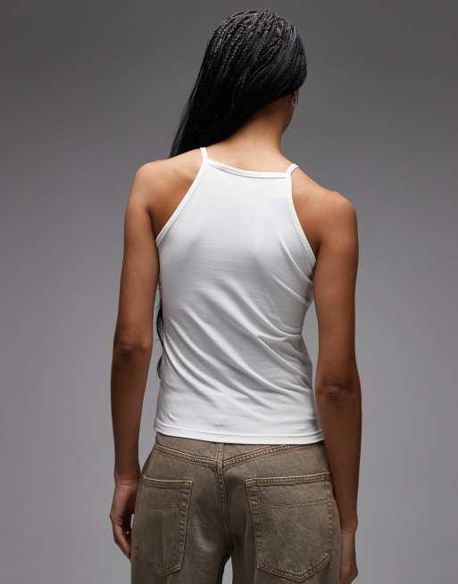 Dickies - Honeyville - Canotta bianca con logo piccolo, 3 di 4