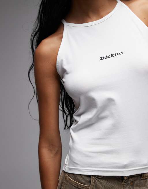 Dickies Honeyville small logo singlet in white, 4 of 4