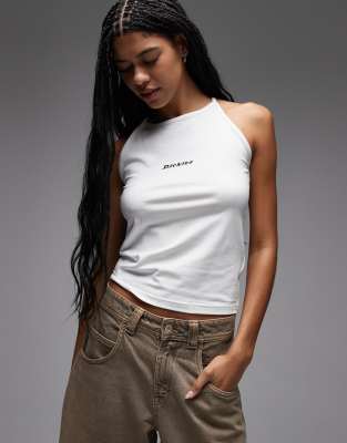 Dickies - Honeyville - Trägertop in Weiß mit kleinem Logo