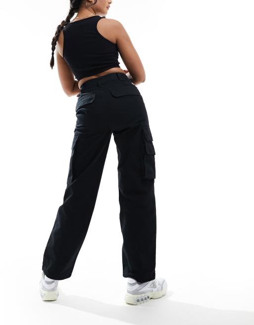 Black Wide Leg Joggers in Cargo Style | Womens Leisurewear | Pineapple