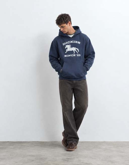 Dickies horse graphic hoodie in navy blue, 8 of 9