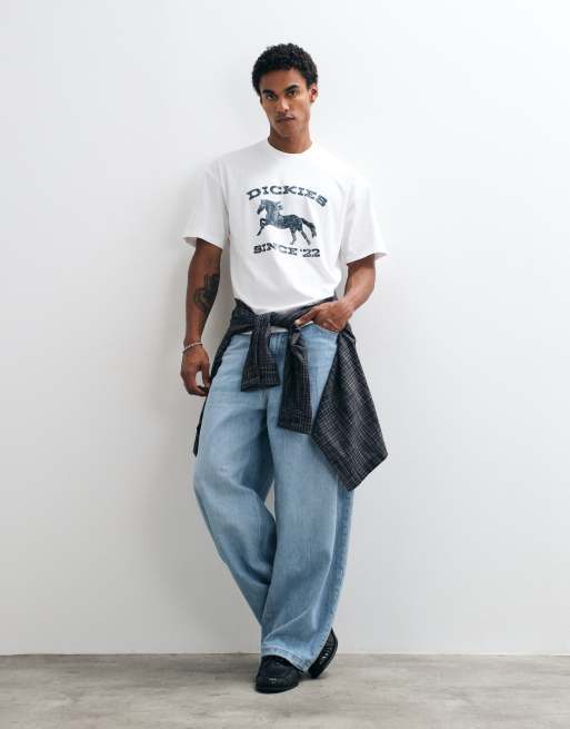 Dickies horse short sleeve graphic t-shirt in white, 2 of 8