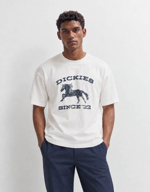 Dickies horse short sleeve graphic t-shirt in white, 7 of 8