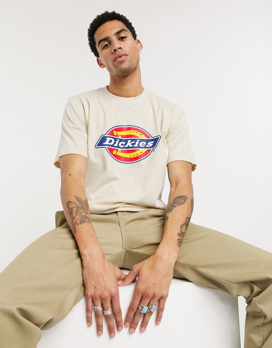 Dickies - Horseshoe - T-shirt met logo in crèmekleur