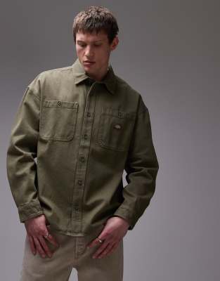 Dickies - Houston - Chemise en jean à manches longues - Vert kaki