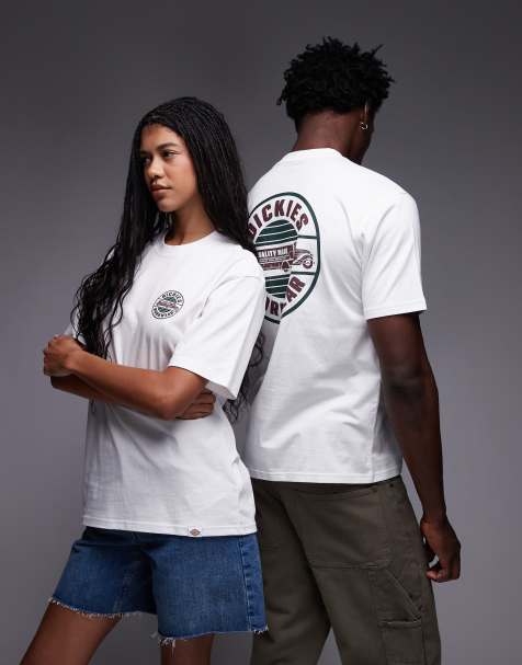 Dickies - Hvid T-shirt med grafisk cirkelprint på ryggen - view 1