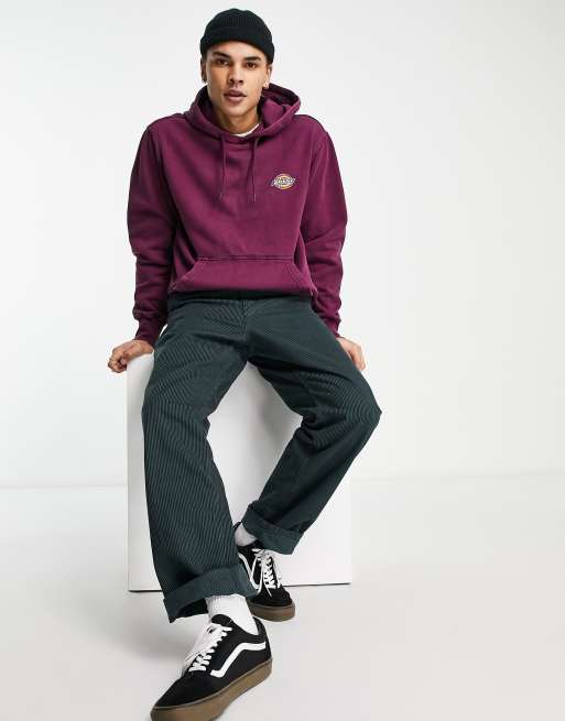 Dickies - Icon - Felpa con cappuccio viola slavato con logo   