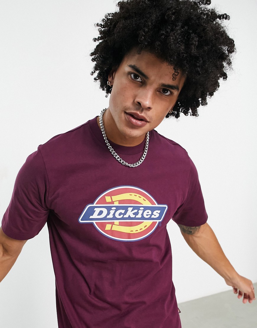 Dickies Icon logo t-shirt in burgundy-Red