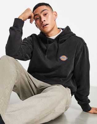 Dickies Icon washed logo hoodie in black     - ASOS Price Checker