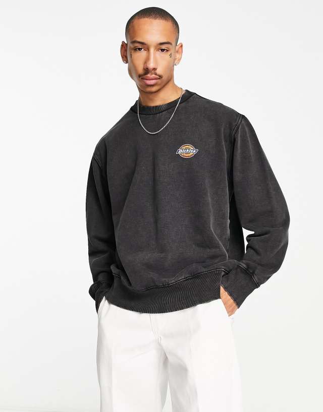 Dickies Icon washed sweatshirt in black