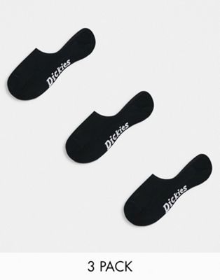 Dickies invisible 3 pack socks in black