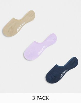 Dickies invisible no show socks in blue 3 pack multipack