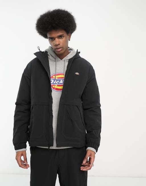 Dickies jackson hooded jacket in black | ASOS