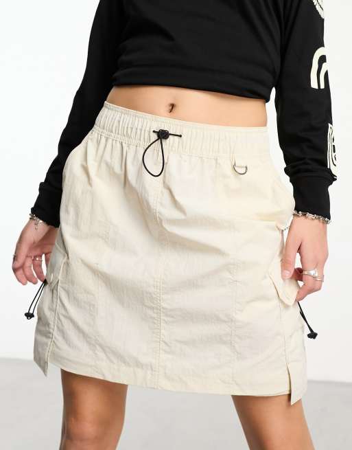 Dickies jackson nylon zip off cargo skirt in stone surplus utility pack exclusive to asos