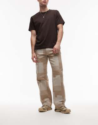 Dickies Jacquard Carpenter Pants In White