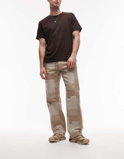 Dickies jacquard carpenter pants in off white - view 1