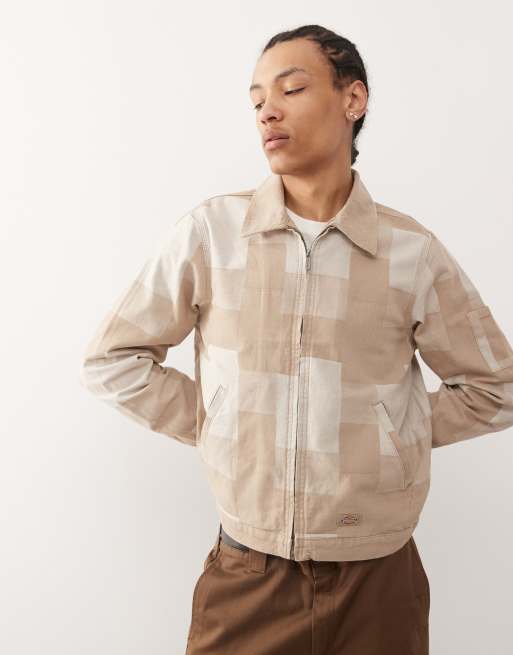 Dickies jacquard Eisenhower jacket in off white