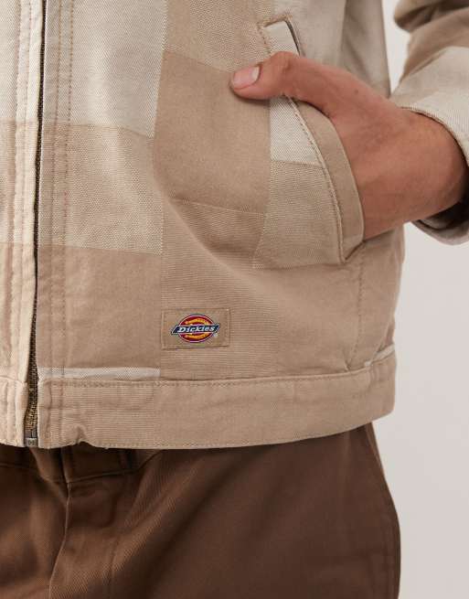 Dickies jacquard Eisenhower jacket in off white