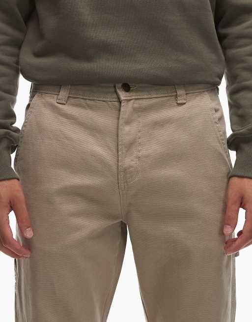 Dickies – Jasnobrązowe płócienne spodnie typu carpenter, 4 z 5