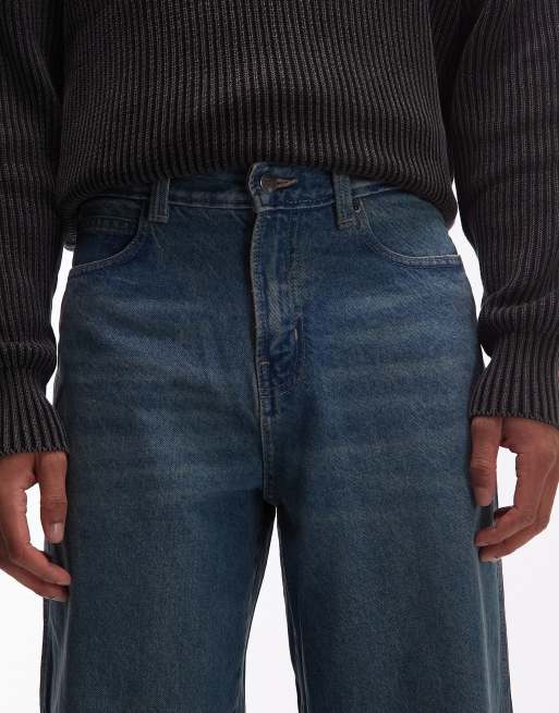 Dickies - Jeans larghi affusolati kaki tinto blu, 5 di 5