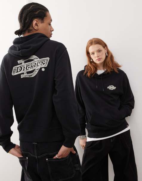 Dickies – Kapuzenpullover in Schwarz mit Holz-Logoprint am Rücken - view 1