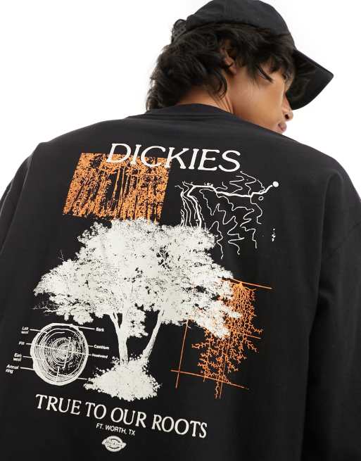 Dickies – Kenbridge – Langärmliges Shirt in Schwarz mit Prints