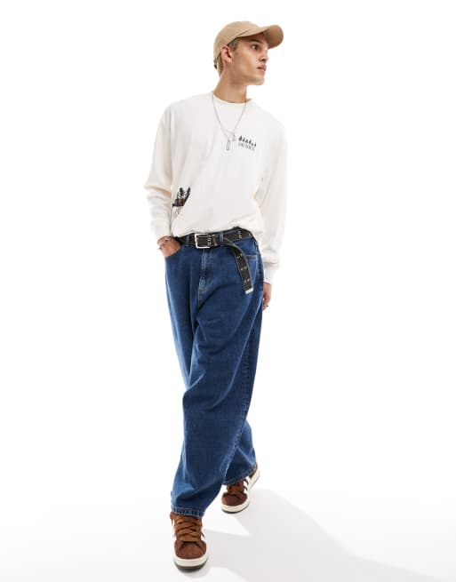 Dickies kenbridge printed long sleeved t-shirt in off white, 2 of 4