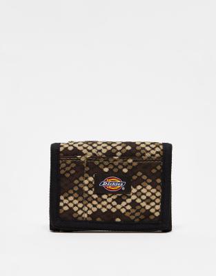 Dickies Herren-Geldbörse Mit Dreifacher Kette - Robustes Trifold-Design Mit 6 Kartenfächern, 35,6 Cm Kette, Schwarz