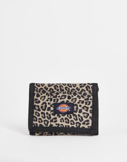 Dickies Kentwood leopard print wallet in multi 