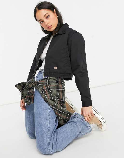 Dickies Kiester cropped jacket in black | ASOS