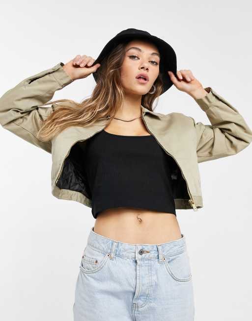 Dickies Kiester cropped jacket in khaki