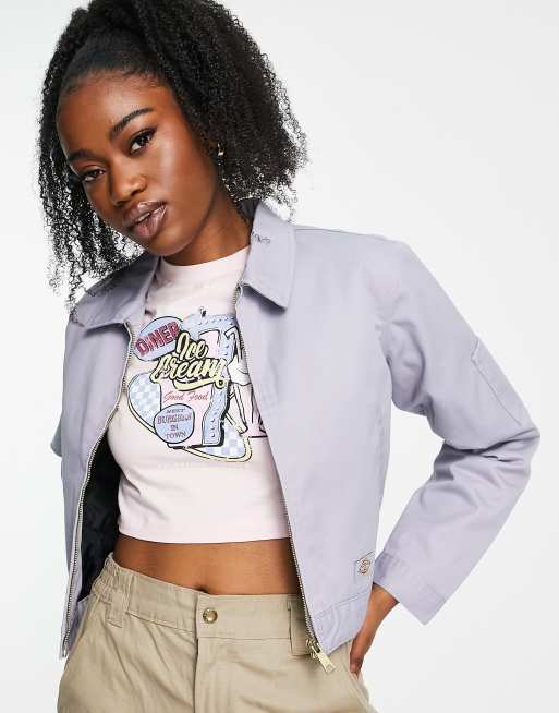 Dickies Kiester cropped utility jacket in lilac ASOS