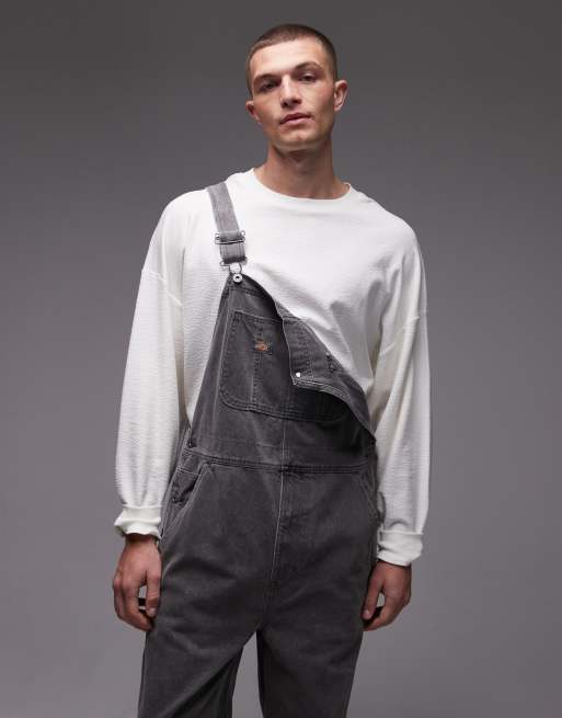 Dickies - Klassieke denim tuinbroek in verwassen grijs met tint, 2 van 5